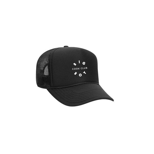 Circle Logo Black Trucker Hat – Big Boy Cook Club